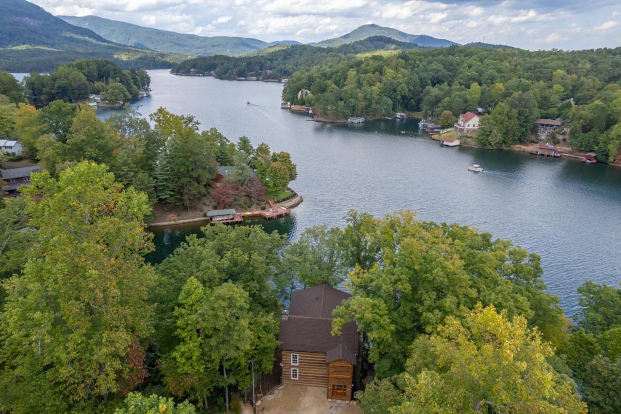Russell'S Fort At White Oak Point: Historical Cabin On Lake Lure, Luxury, Direct Lake Access! Vila Exterior foto