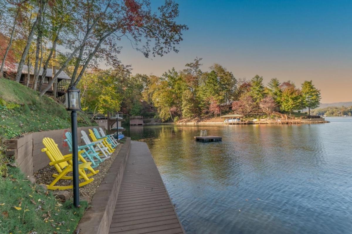 Russell'S Fort At White Oak Point: Historical Cabin On Lake Lure, Luxury, Direct Lake Access! Vila Exterior foto