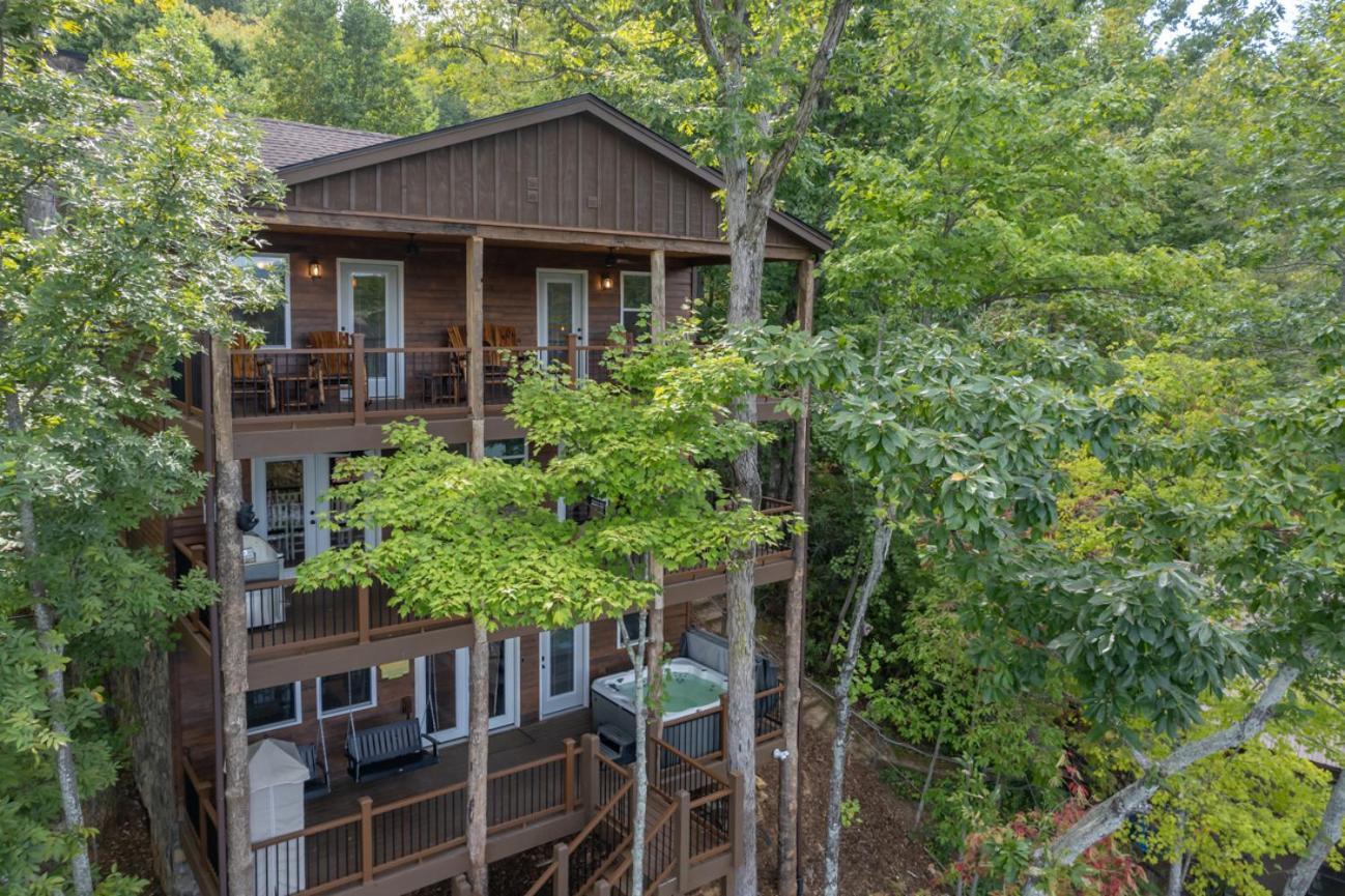 Russell'S Fort At White Oak Point: Historical Cabin On Lake Lure, Luxury, Direct Lake Access! Vila Exterior foto